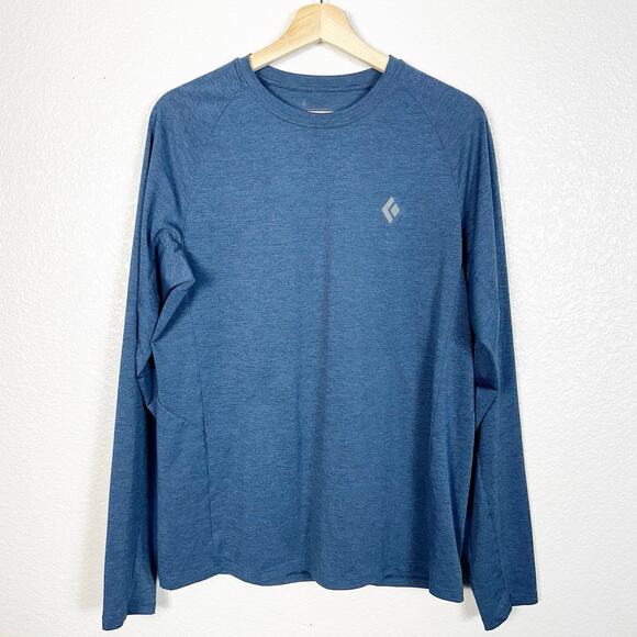 Black Diamond Mens Lightwire Long Sleeve Crew Neck Tech Tee Blue Size Medium - Picture 1 of 9